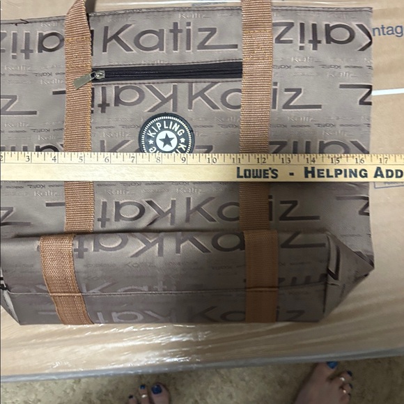 Kipling Brown Logo Tote Bag New Without Tags - Picture 6 of 7